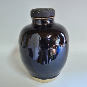 Tea jar 6074, Meiji, mingei image 1