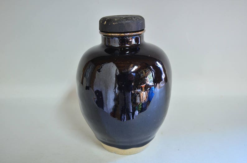 Tea jar 6074, Meiji, mingei image 1