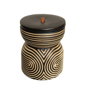 Pot décoratif bohème bohème texturé en céramique Anthropologie Collection Catalina image 5