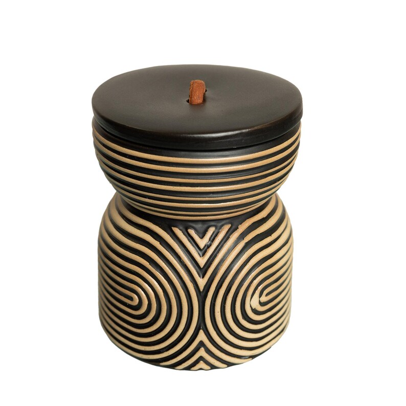 Pot décoratif bohème bohème texturé en céramique Anthropologie Collection Catalina image 5