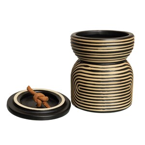 Pot décoratif bohème bohème texturé en céramique Anthropologie Collection Catalina image 10