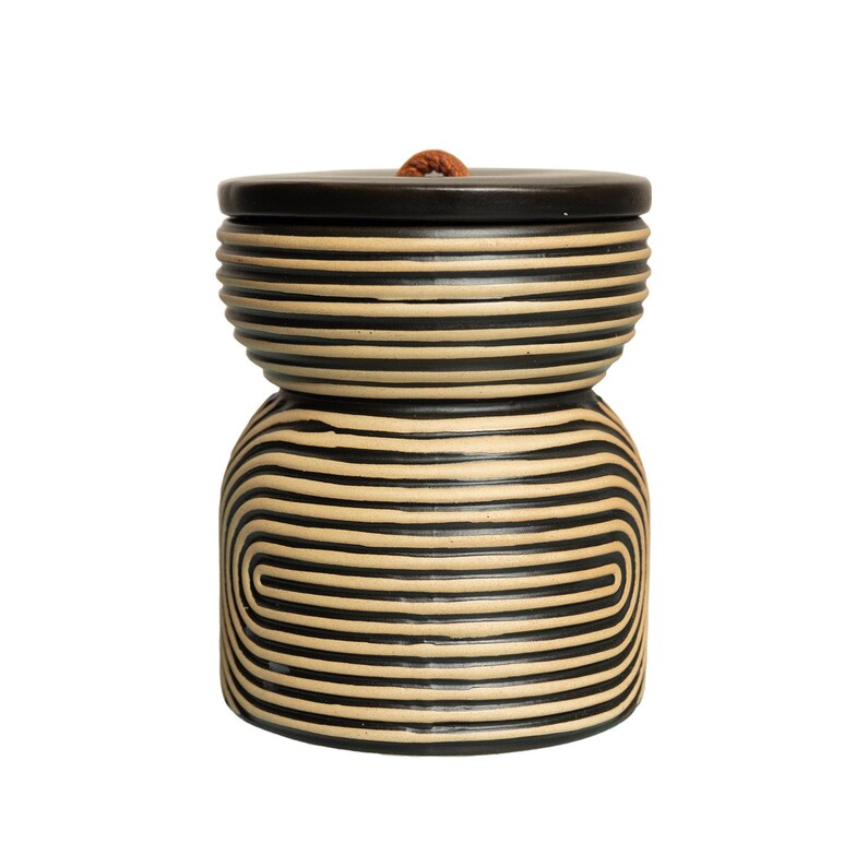 Pot décoratif bohème bohème texturé en céramique Anthropologie Collection Catalina image 4
