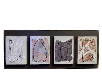 Vintage Handmade Hanging Wooden "Love" Sign - Size: 27"w x 11"h