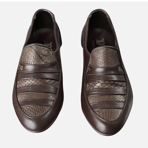 Men\'s D\'Italo By Globe Leather With Genuine Snake Skin - Size 8.5 D main image 3