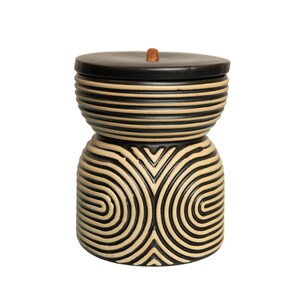 Pot décoratif bohème bohème texturé en céramique Anthropologie Collection Catalina image 3