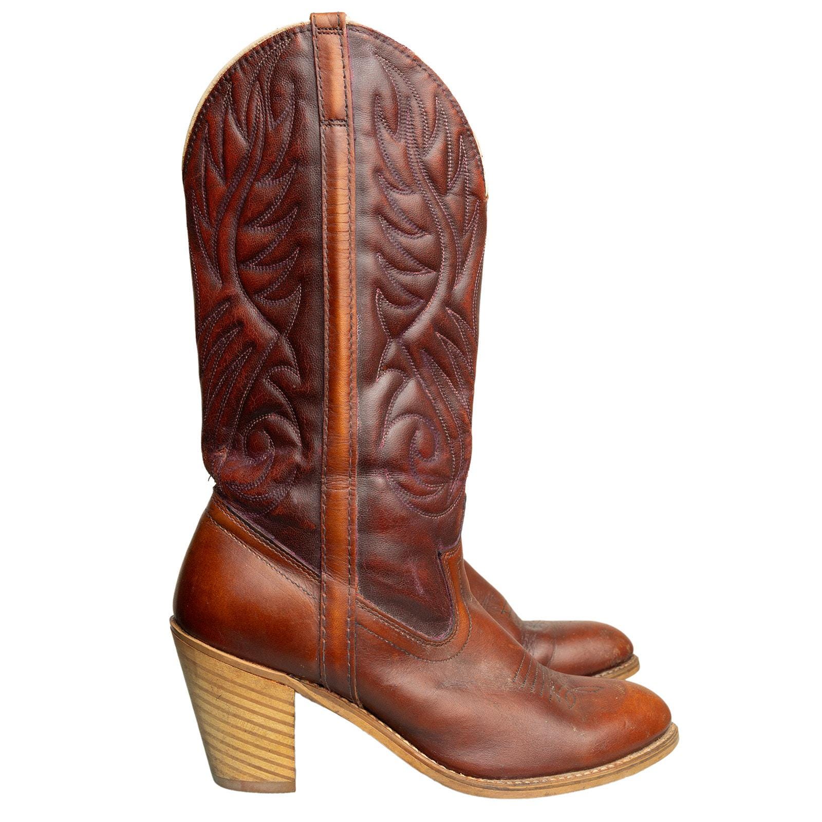 Wooden Heel Boots - Etsy