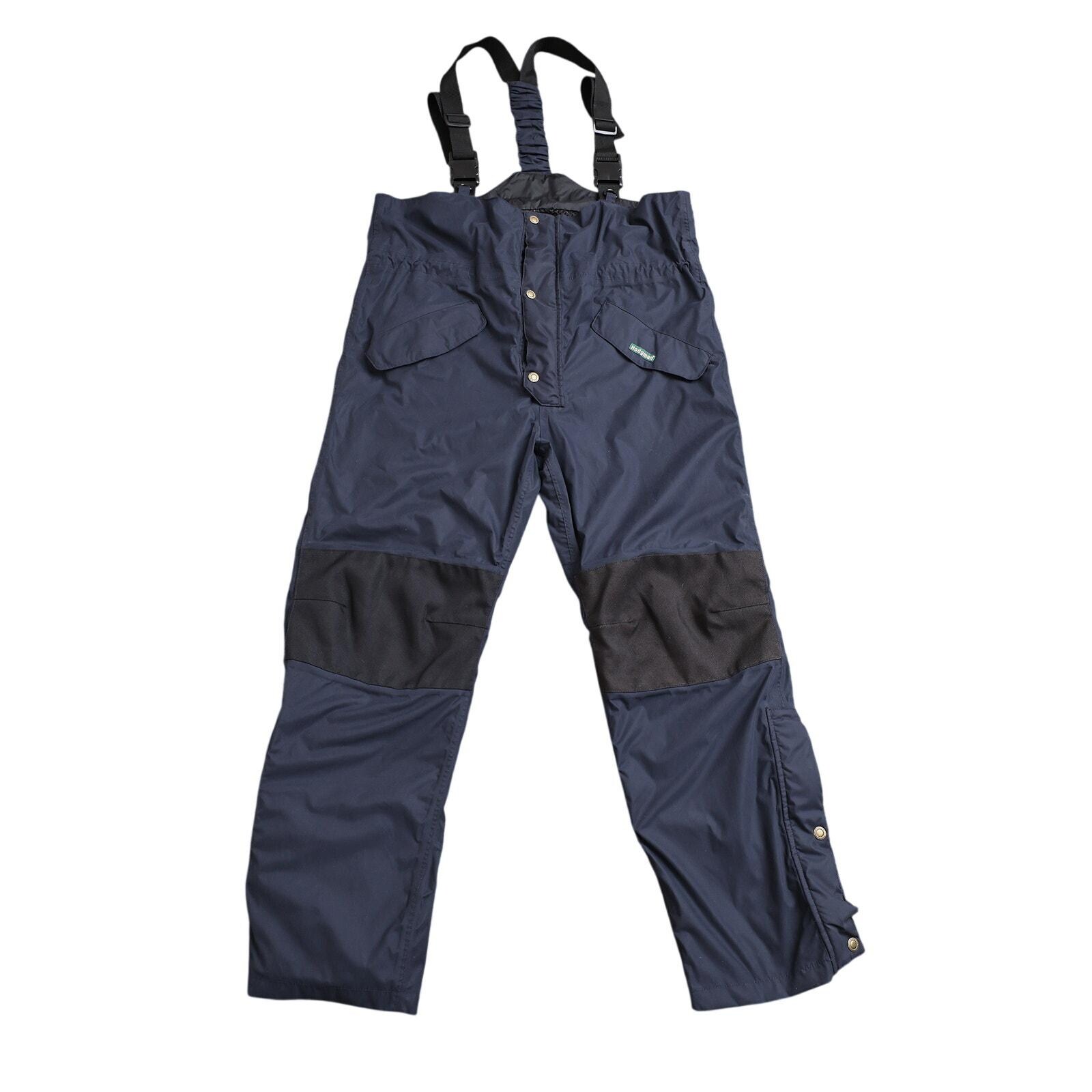 Men's Vintage 90s Navy Hodgman Fishing Utility Coat and Bibs