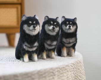 Custom Needle Felted Dog Sculpture, Pet Memorial Replica
