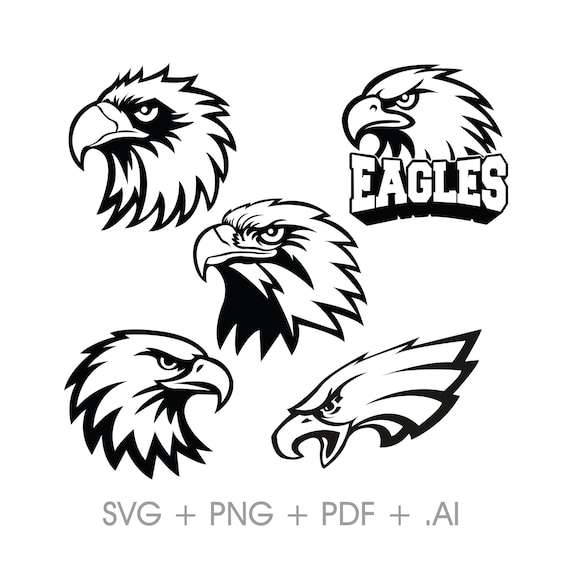 Bald Eagle Head SVG | Eagle Head PNG zPatriotic Eagle Outline Clipart | Laser Cut File | Cricut & Silhouette | Png SVG Instant Download