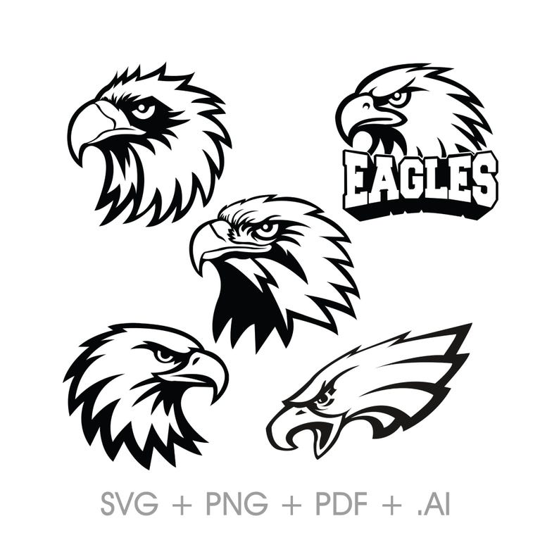 Bald Eagle Head SVG | Eagle Head PNG zPatriotic Eagle Outline Clipart | Laser Cut File | Cricut & Silhouette | Png SVG Instant Download