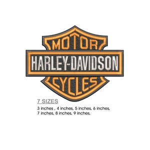 Motorcycle Shield Crest Embroidery Design, Vintage Biker Patch Style, Retro Badge Machine Embroidery File, Digital Download dst pes, 7 Sizes