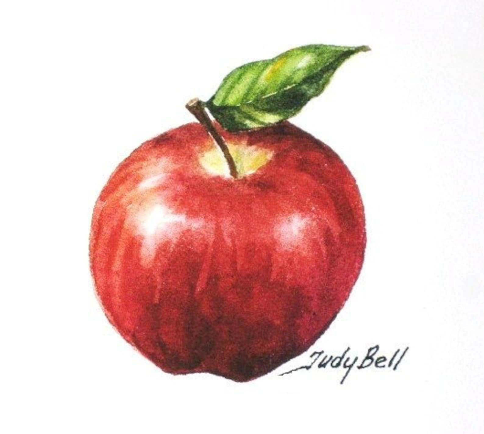 Яблоки иллюстрация акварель