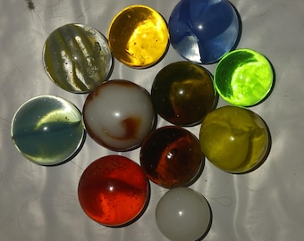 Vintage marbles peltier, CAC, akro agate, Heaton lot of 11