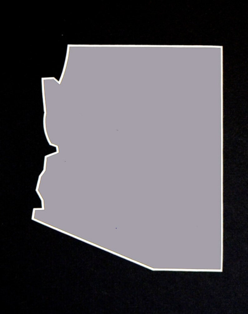 Arizona US State Map Cutout 8x10 Photo Mat - Etsy UK
