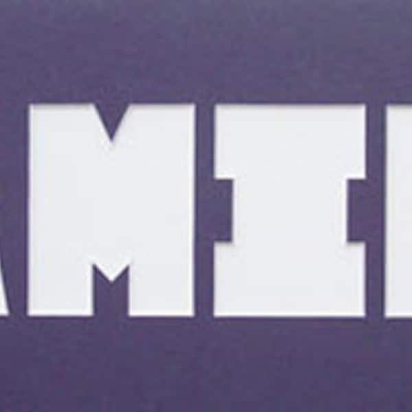 FAMILY Custom Name Frame Sign Photo Mat