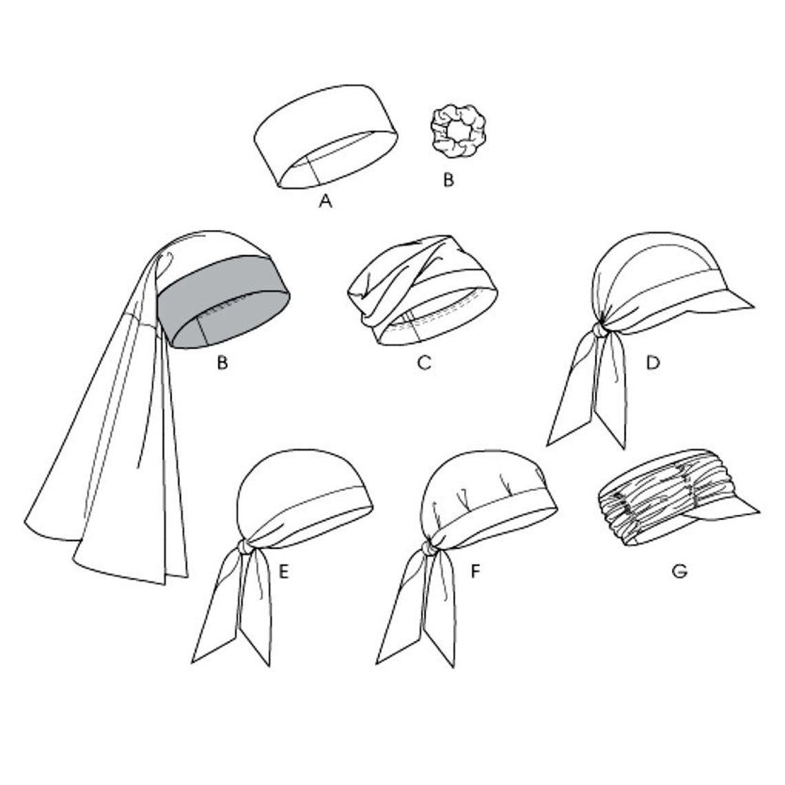 Turban Head Wrap Hats Caps Sewing Pattern Uncut McCalls M6521 Etsy