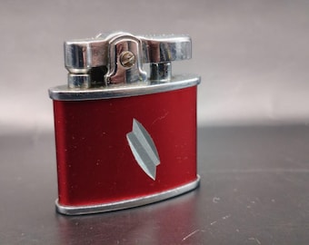 Encendedor de gasolina Rolstar rojo vintage – Fabricado en Inglaterra – Diseño retro clásico