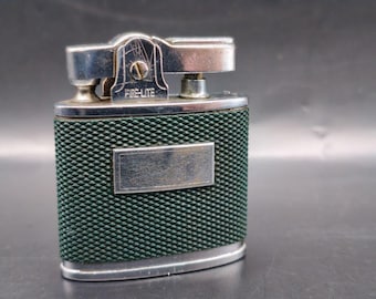 Vintage FIRE-LITE CHIEF Automatisches Feuerzeug - Made in Japan - Seltenes Feuerzeug in Grün