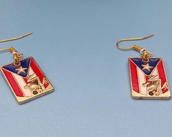 Puerto Rican Flag Earrings | Novelty Earrings |