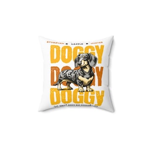 Dachshund Pillow: Dog Lover Home Decor, Double-Sided Print