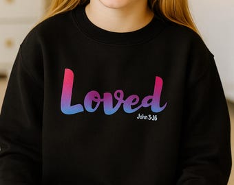 Felpa per giovani cristiani amata – Giovanni 3:16, Faith Apparel