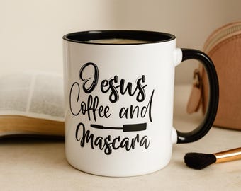 Jesus Coffee Mascara Mug - Christian Women's Gift 15oz