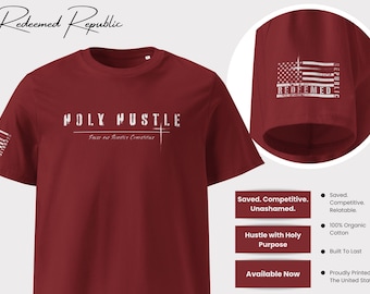 Holy Hustle Christian T-Shirt – Saved Slightly Competitive Faith Tee