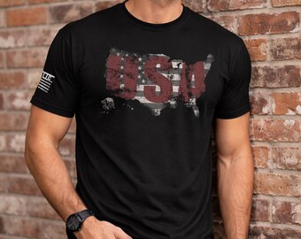 Camiseta patriótica de EE. UU. para hombre: bandera estadounidense desgastada, camiseta de libertad cristiana, regalo para veteranos de primera respuesta.