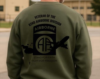 82nd Airborne Division Veteran Sweatshirt | Christian Military Pullover