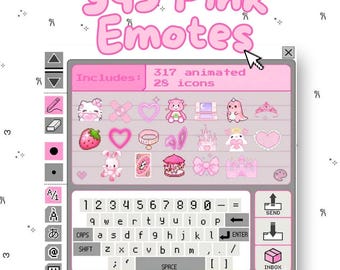 345 Pink Emotes Pack | Animated & Icon Discord Emojis | Emoji Pack for Server
