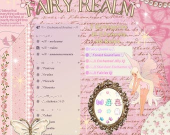 Fairy Aesthetic Discord Server Template | Pastel Cozy Community with Roles, Channels & Emojis