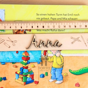 Personalized Wooden Ruler with Name – Custom School Stationery – Back to School Gift for Kids – Engraved Name Ruler – Teacher Gift