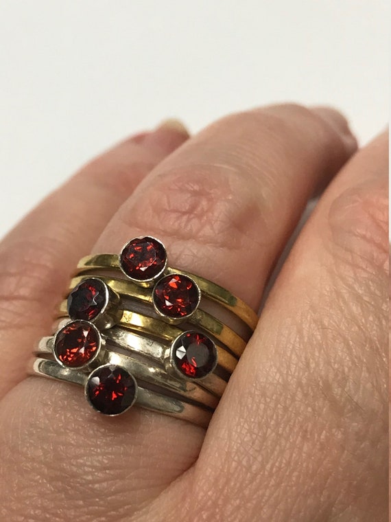 Sale, Small and Beautiful, Delicate Garnet Ring s… - image 1