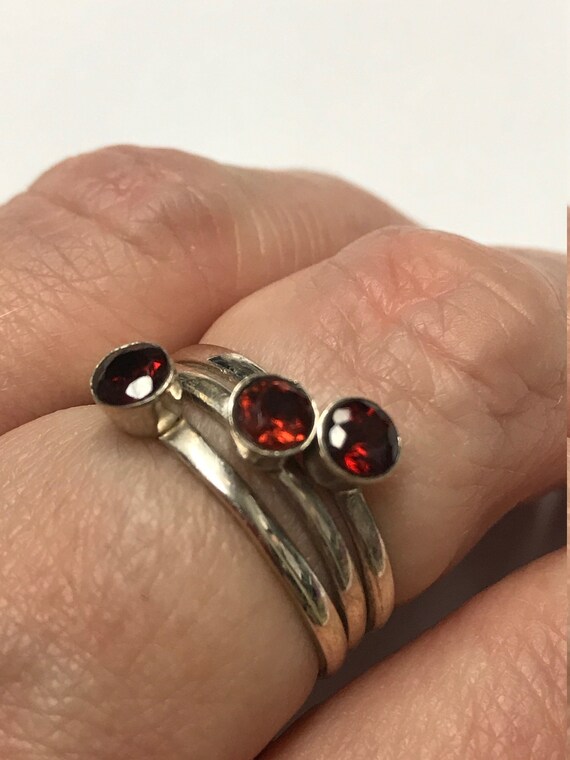 Sale, Small and Beautiful, Delicate Garnet Ring s… - image 4