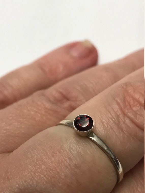 Sale, Small and Beautiful, Delicate Garnet Ring s… - image 3