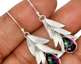 Sale, Elegant and Beautiful Mystic Topaz Earrings, 925 Silver