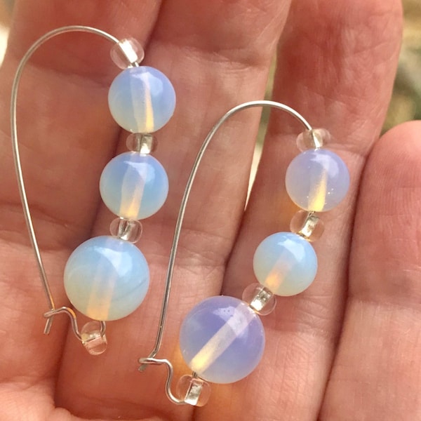 Special Sale, Very Beautiful Magical Moonstone Opal Earrings, Opalite