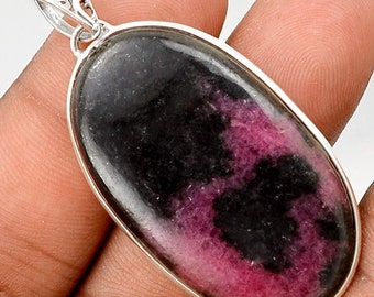 Special Sale, Beautiful Rhodonite Necklace, (925 Silver), One of a Kind