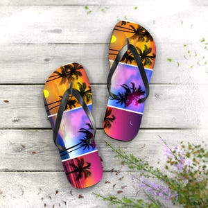 Tropical Flip Flops: Summer Beach Sandals for Outdoor Relaxation