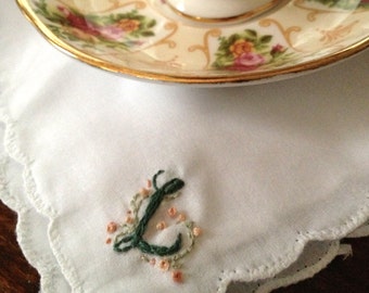 Manderly - Hand-Embroidered Handkerchief - Custom Order