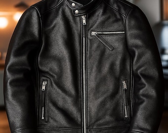 Men Bomber and Biker Leather Jacket | Genuine Italian Goat Leather