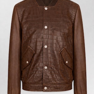 Italian Leather Bomber Jacket - Etsy