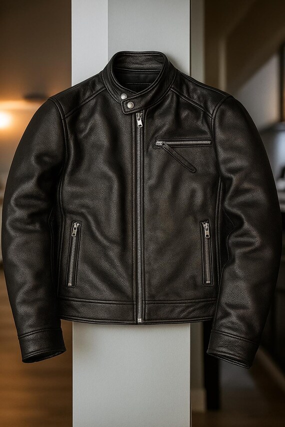 Men Bomber and Biker Leather Jacket | Genuine Italian Goat Leather