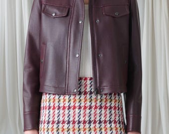 Luxury Brown Suede Cropped Jacket | Handmade from Italian Goat Leather | Made in Italy