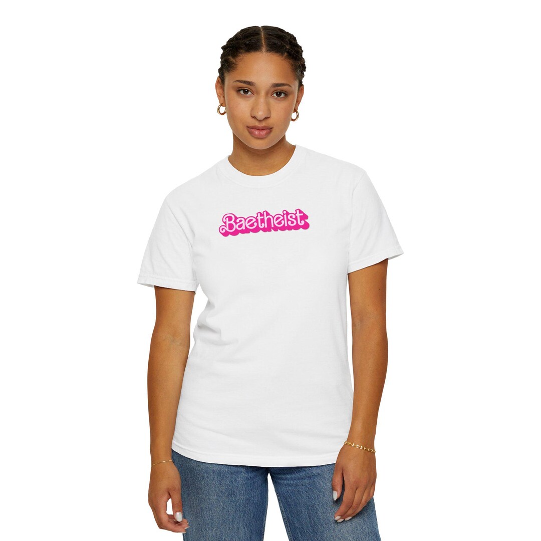 Ironically Pink Baetheist Retro Barbie Pink Logo T-shirt | Casual Wear Shirt, Ironic ...