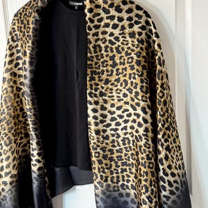 Sciarpa Leggera Sciarpa Grande In Viscose Stampa Leopardo/ghepardo - Leggera, Trasparente, Avvolgente Per Look Chic Sciarpa Stampa Ghepardo - Foto 7