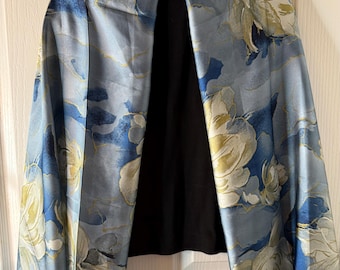 Blue water Lilly Silk Scarf, Pure Silk Oil Painting Scarf – Luxurious  Floral Shawl with Gold Accents | Gift for Her, Birthday, Anniversary