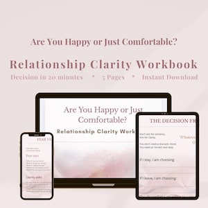 Are You Happy or Just Comfortable? Relationship Clarity Workbook | Should I Stay or Leave Quiz | Breakup Decision Tool | Overthinking Help