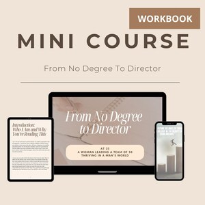 Female Leadership Workbook – Tips & Reflection Questions | From No Diploma to Director | Self Growth Ambition