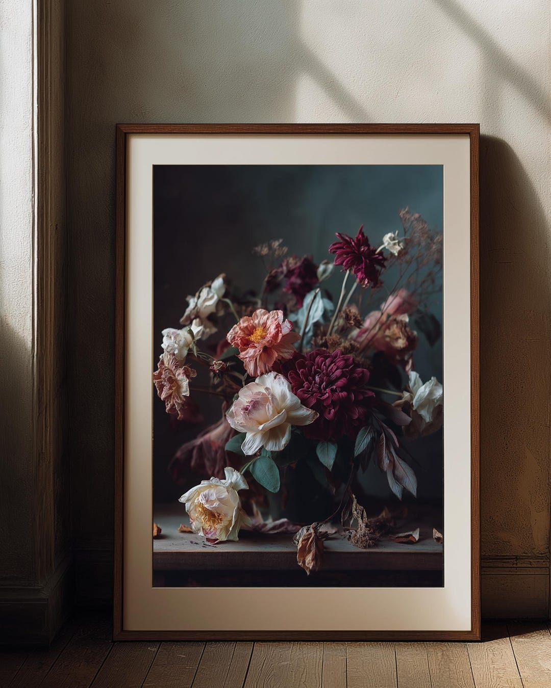 Moody Floral Still Life Art Print • Limited Edition (digital Download ...